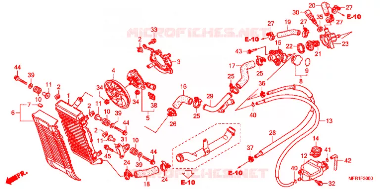 RADIATOR Honda MOTO 1300 VT 2015  VT1300CXAF_J
