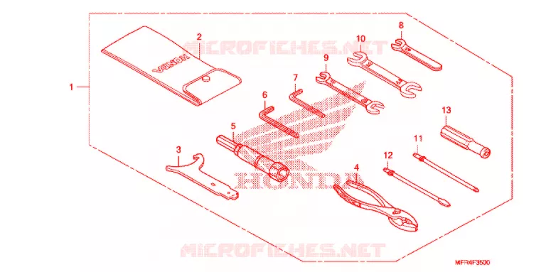 GEREEDSCHAP/ACCUVAK Honda MOTO 1300 VT 2011  VT1300CXB_A