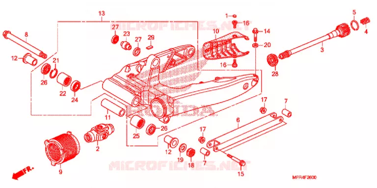 ZWAAI-ARM/KETTINGKAST Honda MOTO 1300 VT 2011  VT1300CXB_A