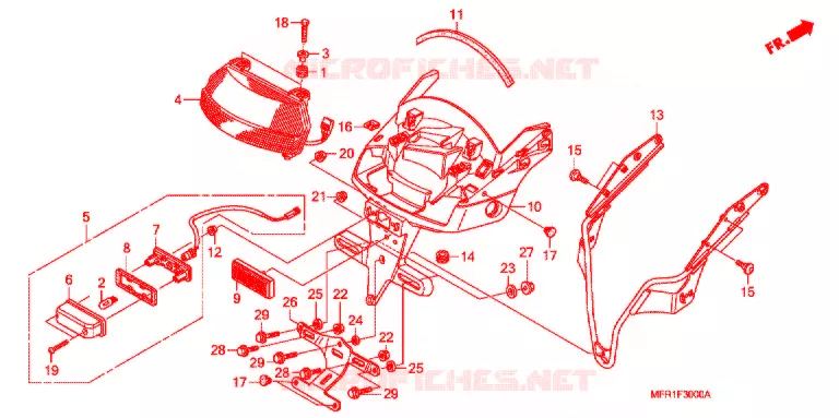 ACHTERLICHT(2) Honda MOTO 1300 VT 2014  VT1300CXC
