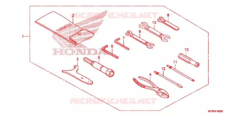 GEREEDSCHAP/ACCUVAK Honda MOTO 1300 VT 2013  VT1300CXD