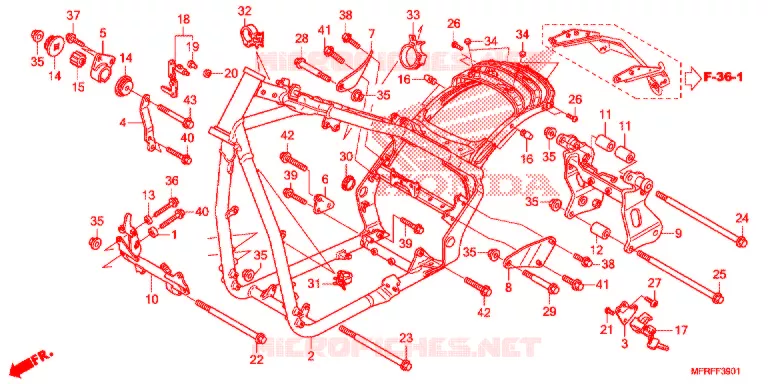 FRAME CHASSIS Honda MOTO 1300 VT 2015  VT1300CXF