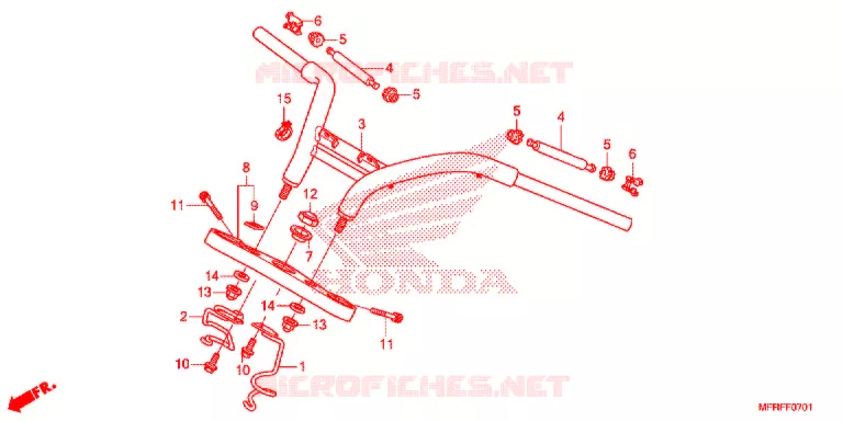 HENDEL PIJP/BOVENSTE BRUG/ STURING STANG Honda MOTO 1300 VT 2015  VT1300CXF