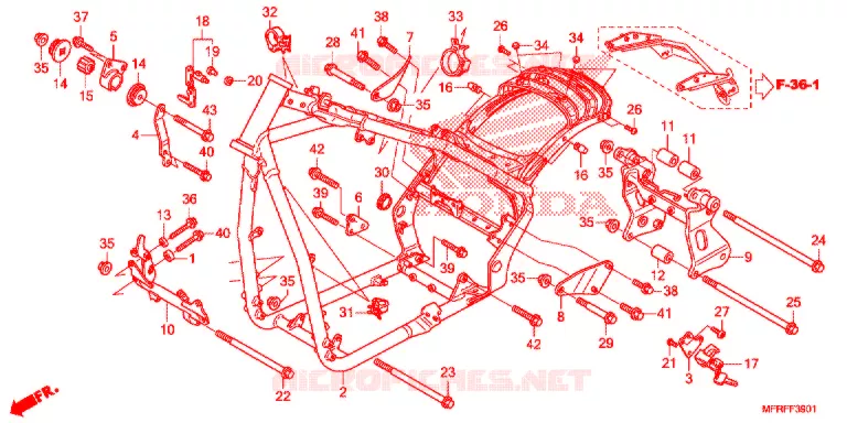 FRAME CHASSIS Honda MOTO 1300 VT 2015  VT1300CXF
