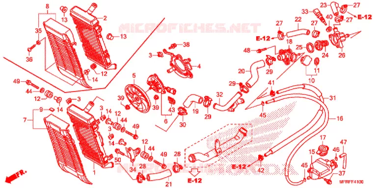 RADIATOR Honda MOTO 1300 VT 2015  VT1300CXF