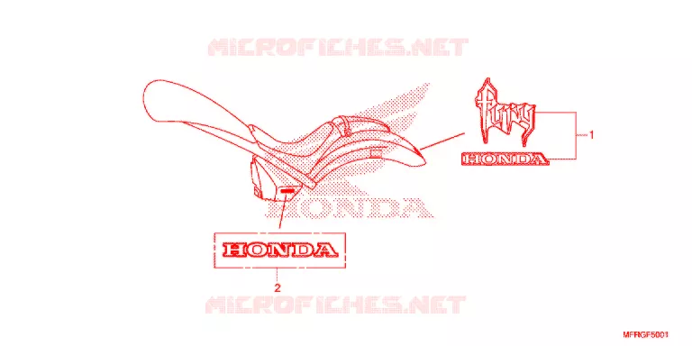 EMBLEEM/STREEP Honda MOTO 1300 VT 2016  VT1300CXG