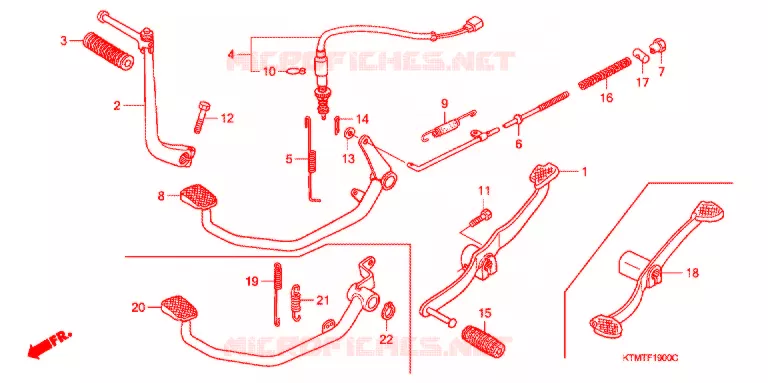 PEDAAL/KICKSTARTER ARM Honda MOTO 125 WAVE 2011  AFS125KSFA