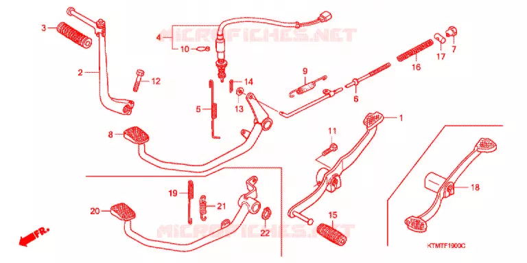 PEDAAL/KICKSTARTER ARM Honda MOTO 125 WAVE 2007  ANF125ST7