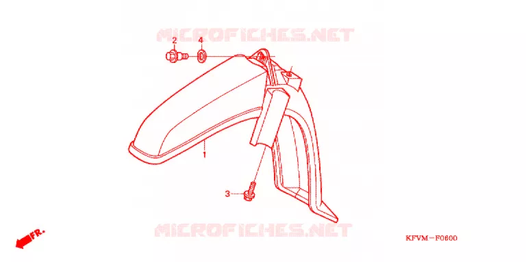 VOORSPATBORD Honda MOTO 100 C100 2003  C100M3_MA