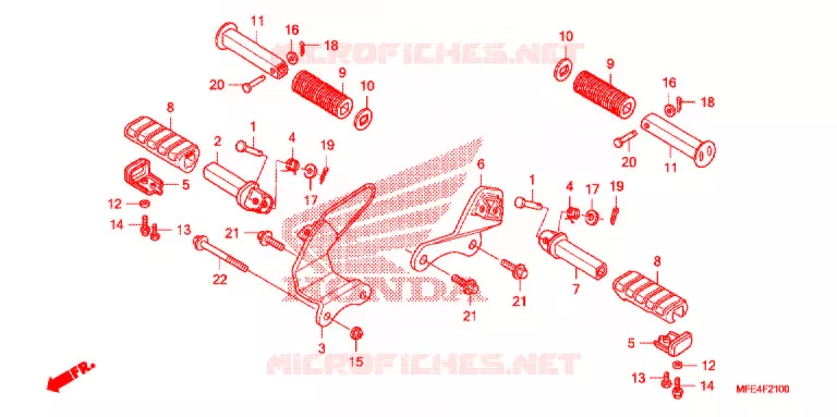 OPSTAP/PEDAAL Honda MOTO 750 SHADOW 2008  VT750C28_A