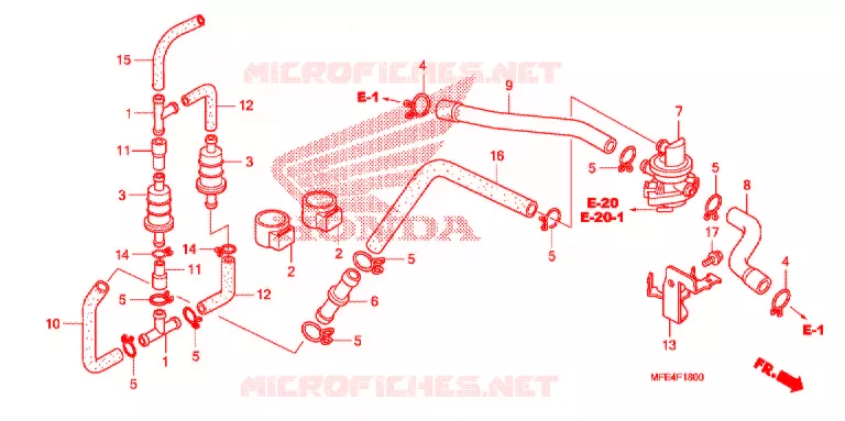 GAS RECYCLINGSYSTEEM Honda MOTO 750 SHADOW 2009  VT750C29