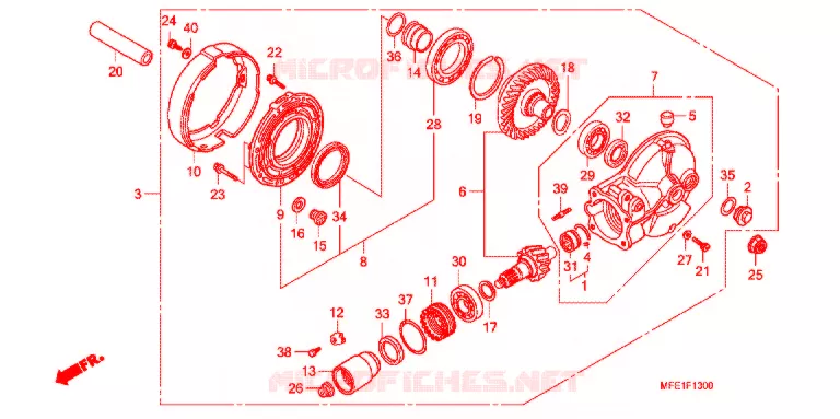 ACHTER WIEL Honda MOTO 750 SHADOW 2011  VT750C2BA