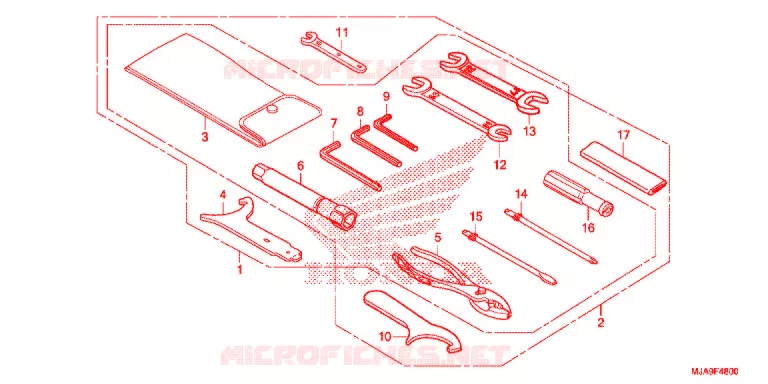 GEREEDSCHAP/ACCUVAK Honda MOTO 750 SHADOW 2015  VT750C2BF