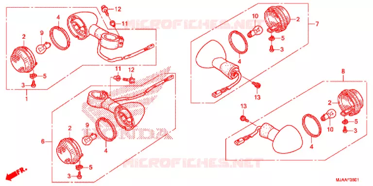 KNIPPERLICHT (VT750C2/C2F/S/C2S) Honda MOTO 750 SHADOW 2013  VT750C2D