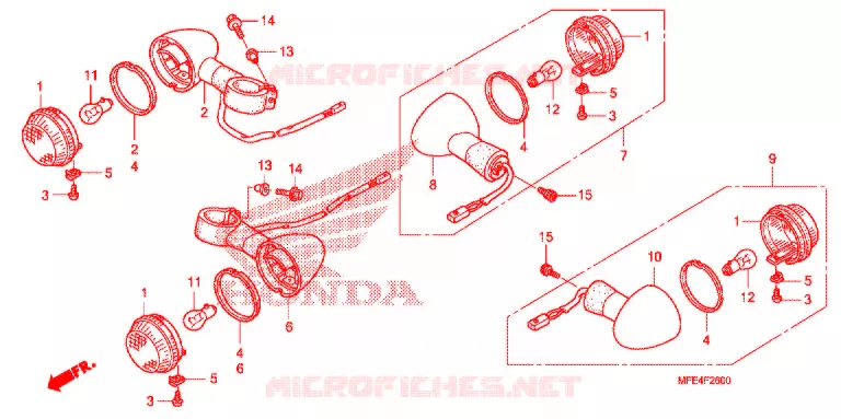 KNIPPERLICHT(2) Honda MOTO 750 SHADOW 2008  VT750C2F8