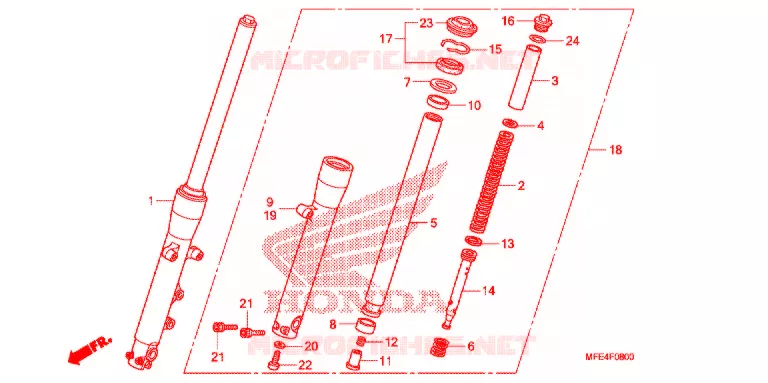 VOOR VORK Honda MOTO 750 SHADOW 2008  VT750C2F8