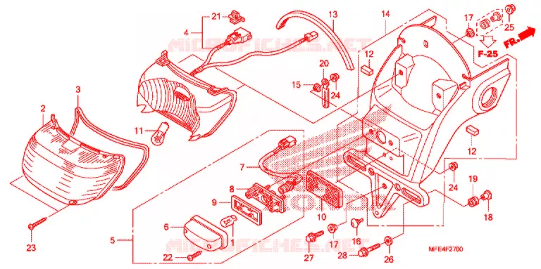 ACHTERLICHT(2) Honda MOTO 750 SHADOW 2009  VT750C2F9