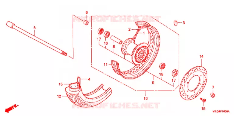 VOOR WIEL Honda MOTO 750 SHADOW 2004  VT750C4