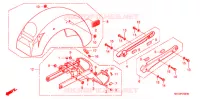 ACHTER STROOMLIJNKAP/VASTHOUDRAIL voor Honda SHADOW VT 750 AERO Hamatsu factory 2006