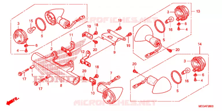 KNIPPERLICHT(2) Honda MOTO 750 SHADOW 2009  VT750CA9_A