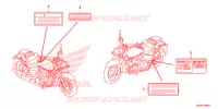 WAARSCHUWINGSLABEL (VT750C/CA/C2/C2B/C2F/CS/C2S) voor Honda SHADOW VT 750 AERO ABS GRAY 2013