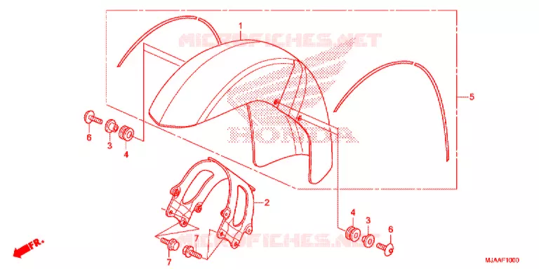 VOORSPATBORD (VT750C/CA/CS) Honda MOTO 750 SHADOW 2013  VT750CD