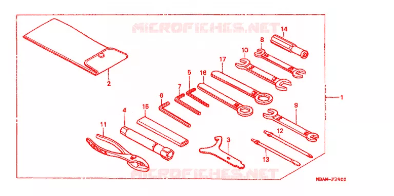 GEREEDSCHAP/ACCUVAK Honda MOTO 750 SHADOW 1998  VT750CD2W