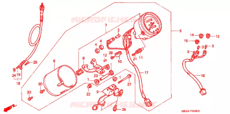 COMBINATIEMETER Honda MOTO 750 SHADOW 1999  VT750CD2X