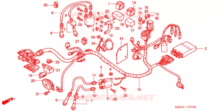 BEDRADINGSBUNDEL/ACCU Honda MOTO 750 SHADOW 2002  VT750CDA2