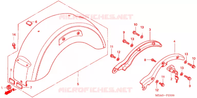 ACHTER STROOMLIJNKAP Honda MOTO 750 SHADOW 2002  VT750CDA2