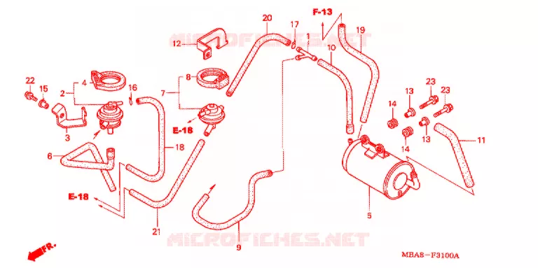 VERDAMPING BUS (AC) Honda MOTO 750 SHADOW 2003  VT750CDA3