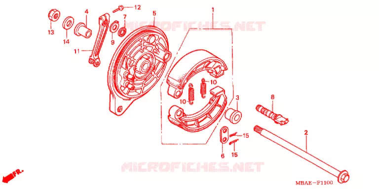 ACHTER REM PANEEL Honda MOTO 750 SHADOW 2002  VT750CDC2