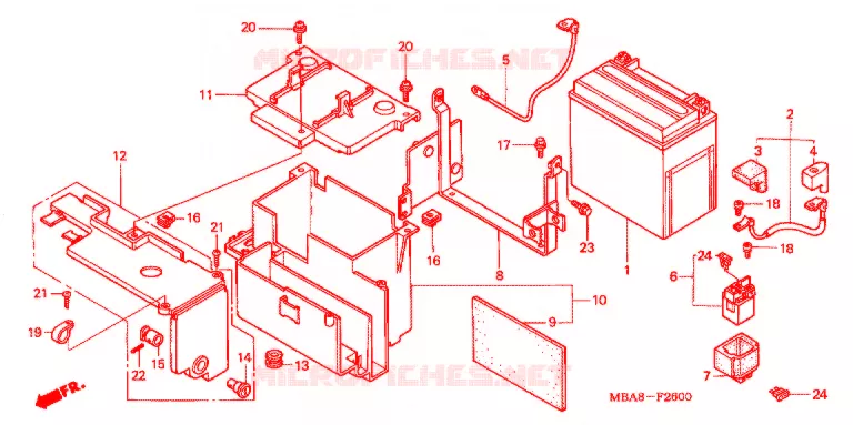 GEREEDSCHAP/ACCUVAK Honda MOTO 750 SHADOW 2003  VT750CDD3