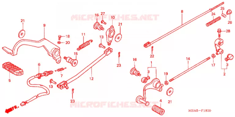 OPSTAP/PEDAAL Honda MOTO 750 SHADOW 2003  VT750CDD3