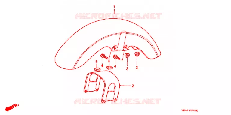 VOORSPATBORD Honda MOTO 750 SHADOW 1998  VT750CDW
