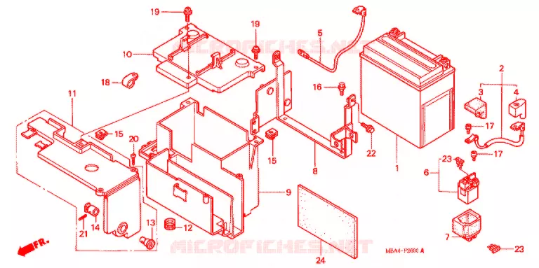 GEREEDSCHAP/ACCUVAK Honda MOTO 750 SHADOW 1999  VT750CDX
