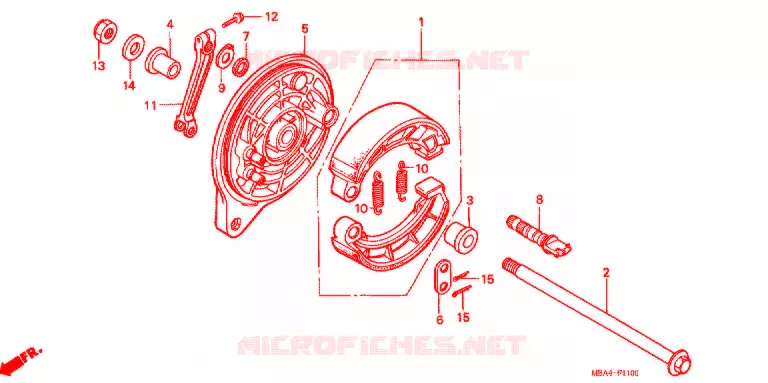 ACHTER REM PANEEL Honda MOTO 750 SHADOW 1999  VT750CDX
