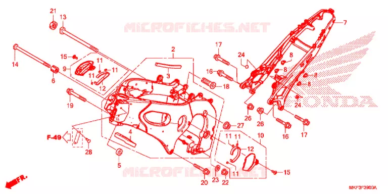 FRAME CHASSIS Honda MOTO 1000 CBR 2017  CBR1000RAH