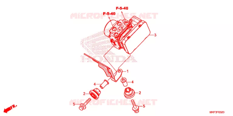 VOORREM HOOFDCILINDER/ABS MODULATOR Honda MOTO 1000 CBR 2017  CBR1000RAH