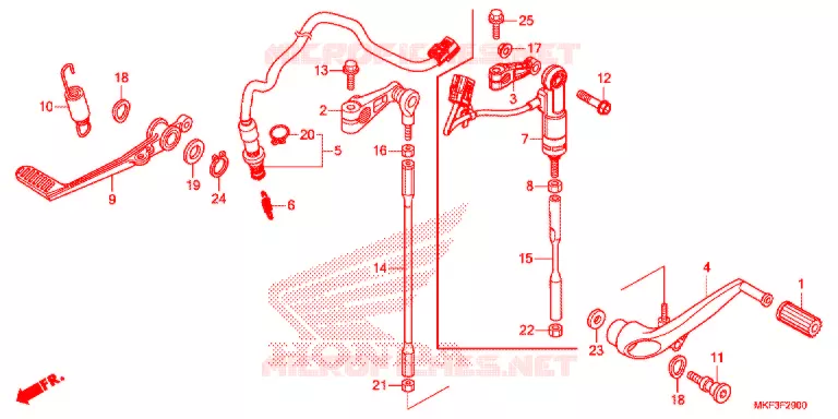 OPSTAP/PEDAAL Honda MOTO 1000 CBR 2018  CBR1000RAH