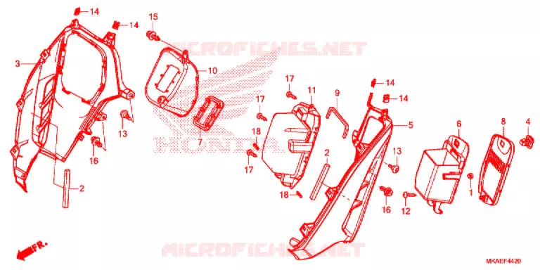 MESH INNER RACK  SG Honda SCOOTER 750 INTEGRA 2017  NC750DH