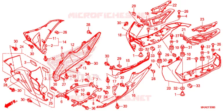 VLOER OPSTAP Honda MOTO 750 INTEGRA 2017  NC750DH