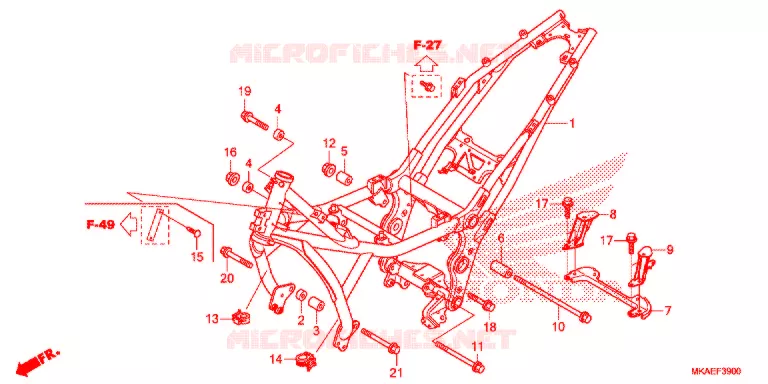 FRAME CHASSIS Honda SCOOTER 750 INTEGRA 2017  NC750DH
