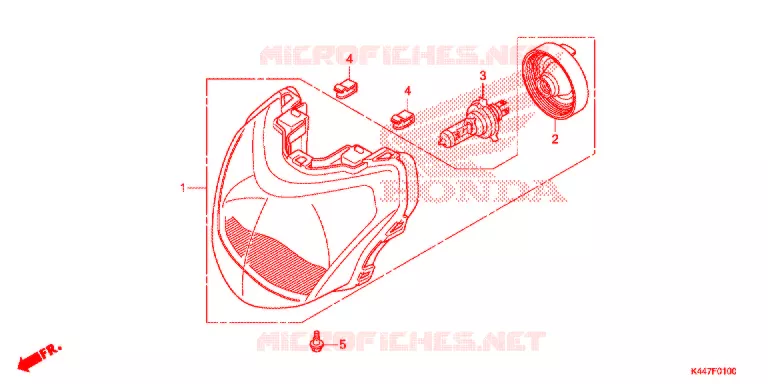 KOPLAMP Honda SCOOTER 110 VISION 2018  NSC110MPDH