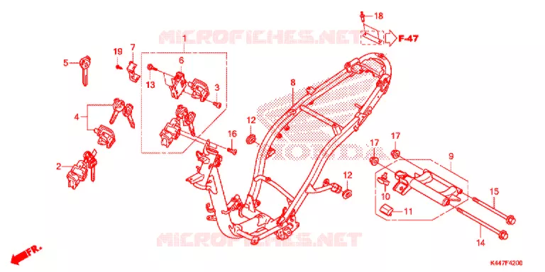 FRAME CHASSIS Honda SCOOTER 110 VISION 2019  NSC110MPDH