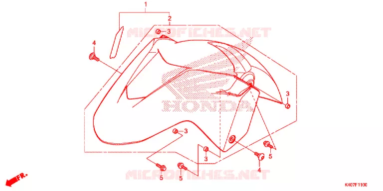 VOORSPATBORD Honda SCOOTER 125 FORZA 2017  NSS125ADH