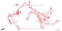 HOOFD STANDAARD/REMPEDAAL voor Honda SH 125 ABS D SPECIAL 2017