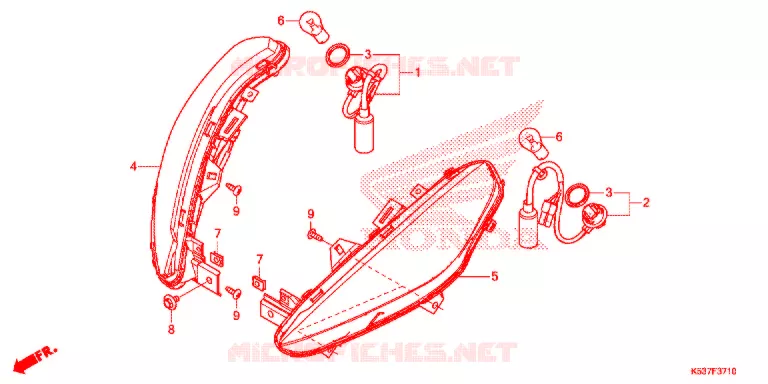 VOOR KNIPPERLICHT Honda SCOOTER 300 SH 2018  SH300ASH