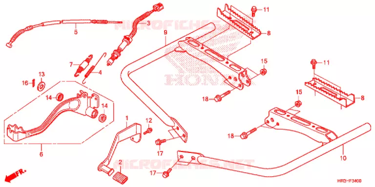 PEDAAL/OPSTAP Honda ATV 420 FOURTRAX 2017  TRX420FA1H