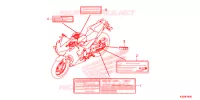WAARSCHUWINGSLABEL(1) voor Honda CBR 300 ABS 2017